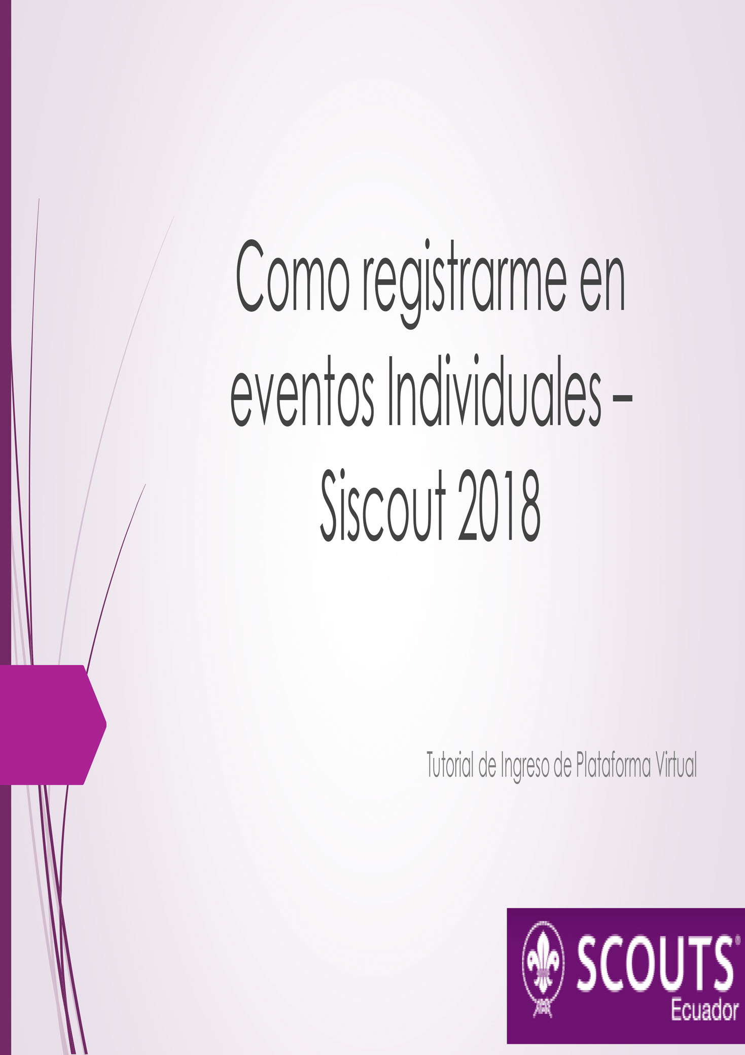 Como registrarte en eventos Individuales SIscout 2018 - Tutorial